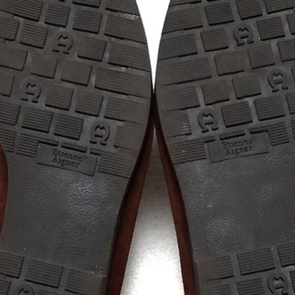 VINTAGE 80s Etienne Aigner Tulsa Suede Loafers 8.5 - Picture 9 of 10